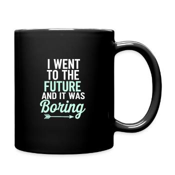 Time travel sci-fi enthusiast and time machine - Full Colour Mug - black - Right