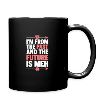 Time travel sci-fi enthusiast and time machine - Full Colour Mug - black - Right