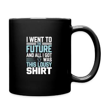 Time travel sci-fi enthusiast and time machine - Full Colour Mug - black - Right