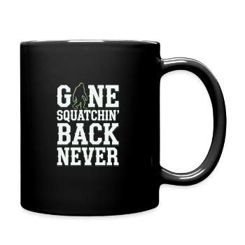 Bigfoot Believer Sasquatch Cryptid Forest Creature - Full Colour Mug - black - Right