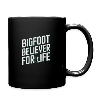 Bigfoot croyant Sasquatch Cryptide Créature de la forêt - Mug uni - noir - Droite