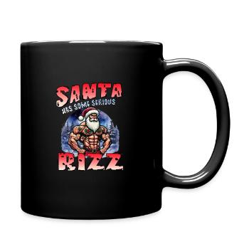 Santa Hat Rizz Kultur Weihnachten - Tasse einfarbig - Schwarz - Rechts