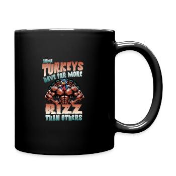 Some turkeys have more rizz culture too - Full Colour Mug - black - Right
