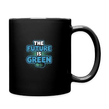 Climate optimism, Earth Day, Sustainability - Full Colour Mug - black - Right