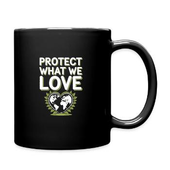 Climate optimism, Earth Day, Sustainability - Full Colour Mug - black - Right
