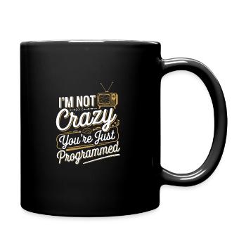 Mind Control Mk-Ultra Conspiracy And Government - Full Colour Mug - black - Right