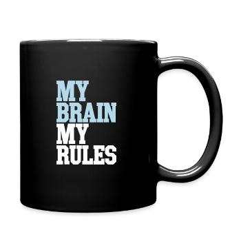 Mind Control Mk-Ultra Conspiracy And Government - Full Colour Mug - black - Right