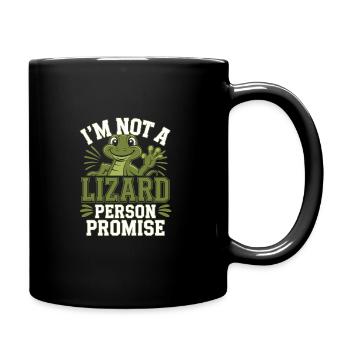 Lizard People Reptile Conspiracy And Secret - Full Colour Mug - black - Right