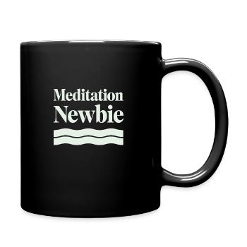 Calm Mind, Meditation Practice and Spiritual - Full Colour Mug - black - Right