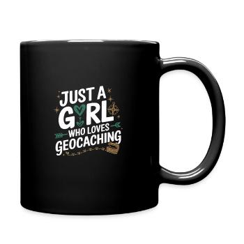 Juste une fille qui aime le géocaching - Mug uni - noir - Droite