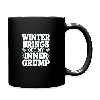 Winter-grumpy-cold-weather-complaints - Full Colour Mug - black - Right