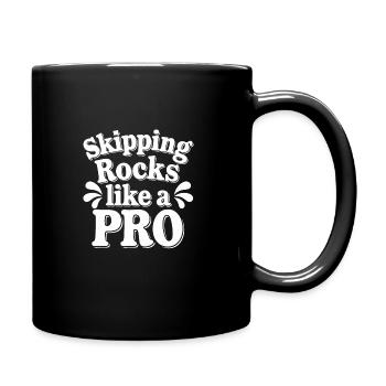 Stone jumping, stone jumping, outdoor hobby stone - Full Colour Mug - black - Right