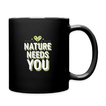 Climate optimism, Earth Day, Sustainability - Full Colour Mug - black - Right