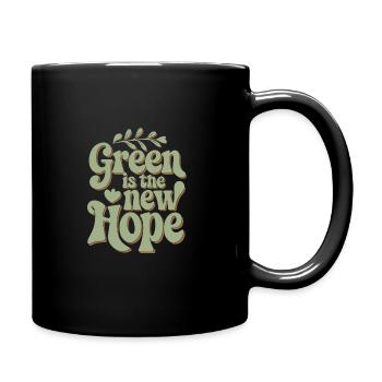 Climate optimism, Earth Day, Sustainability - Full Colour Mug - black - Right