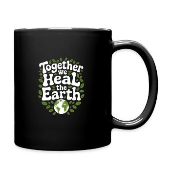 Climate optimism, Earth Day, Sustainability - Full Colour Mug - black - Right