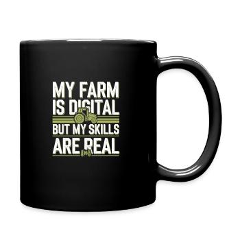 Farming Simulator Virtual Farming Game Fan Farm - Tasse einfarbig - Schwarz - Rechts