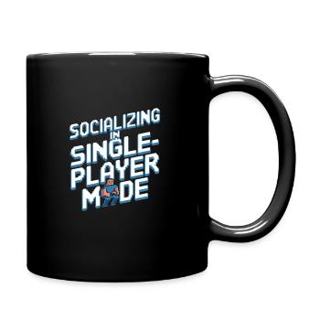 Introverted Gamer Declarer Calm - Full Colour Mug - black - Right