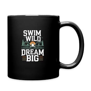 Wildes Schwimmen Im Freien Abenteuer Und Offenes - Tasse einfarbig - Schwarz - Rechts