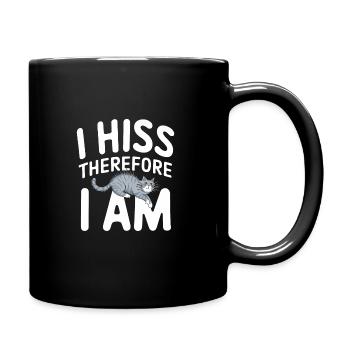 Katzenliebhaber, Dunkler Humor, Frecher, - Tasse einfarbig - Schwarz - Rechts