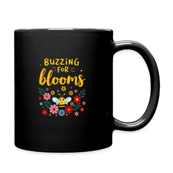 Bee-friendly gardener, pollinator, garden and - Full Colour Mug - black - Right
