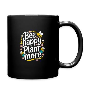 Bee-friendly gardener, pollinator, garden and - Full Colour Mug - black - Right
