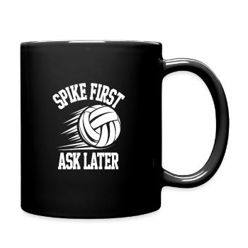 Joueur De Volley-ball Et Fan Spike Service - Mug uni - noir - Droite