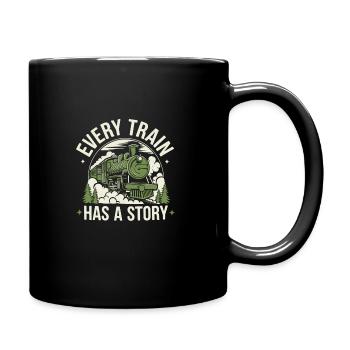 Railfan Passionné de train Amoureux des locomotives - Mug uni - noir - Droite