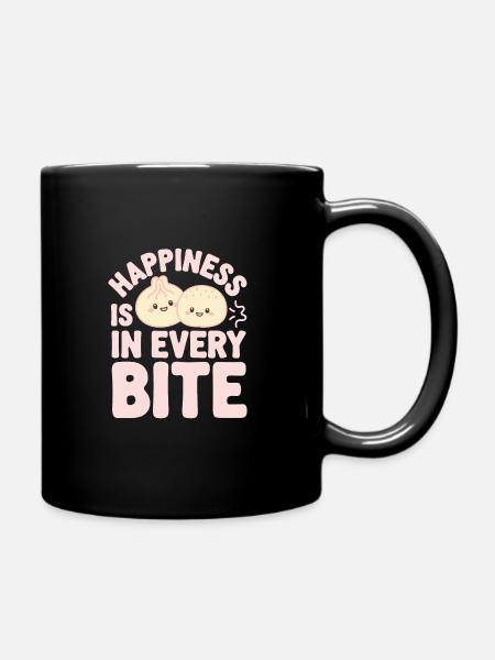 Dim-sum lovers of Chinese cuisine and dumplings - Full Colour Mug - black