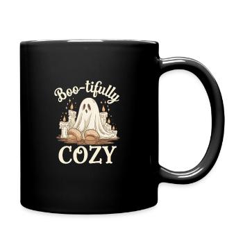 Cozy, Horror, Aesthetics, Spooky, Cozy - Full Colour Mug - black - Right