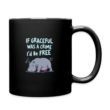 Hippopotame Humour, Citations sarcastiques, Drôle - Mug uni - noir - Droite