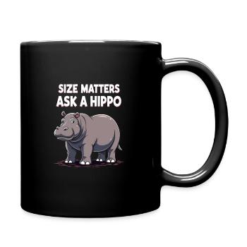 Humour hippopotame, citations sarcastiques, drôle - Mug uni - noir - Droite
