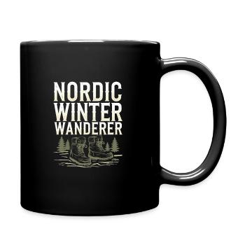 Skandinavische Ästhetik, Nordischer - Tasse einfarbig - Schwarz - Rechts