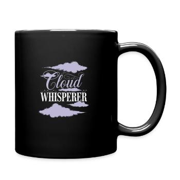 Wolkenblick, Entspannender Himmel, Verträumte - Tasse einfarbig - Schwarz - Rechts
