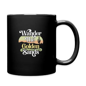 Wüstenwanderer, Schroffe Pfade Und Trockene - Tasse einfarbig - Schwarz - Rechts
