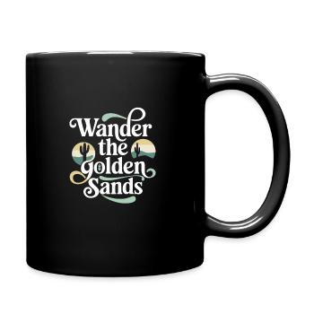 Desert wanderers, rugged trails and dry - Full Colour Mug - black - Right