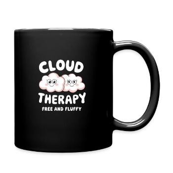 Wolkenblick, Entspannender Himmel, Verträumte - Tasse einfarbig - Schwarz - Rechts