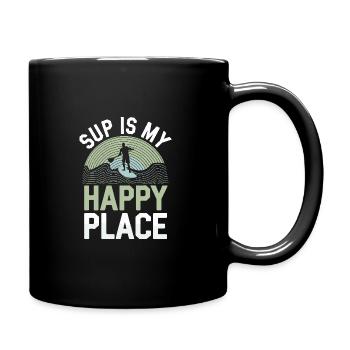 Paddleboarding SUP adventures, water sports in the - Full Colour Mug - black - Right