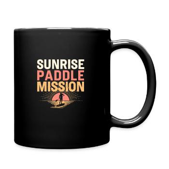 Paddleboarding SUP adventures, water sports in the - Full Colour Mug - black - Right