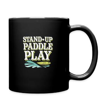 Paddleboarding SUP adventures, water sports in the - Full Colour Mug - black - Right