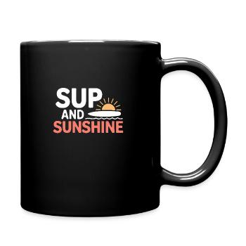Paddleboarding SUP adventures, water sports in the - Full Colour Mug - black - Right