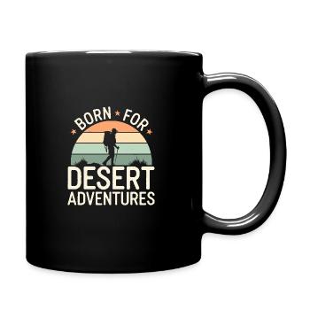 Desert wanderers, rugged trails and dry - Full Colour Mug - black - Right