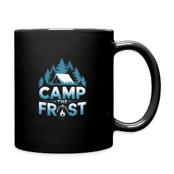 Winter Camper Snow Camping Adventure - Full Colour Mug - black - Right