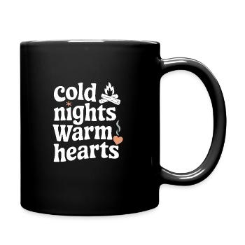 Winter Camper Snow Camping Adventure - Full Colour Mug - black - Right