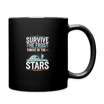 Winter Camper Snow Camping Adventure - Full Colour Mug - black - Right