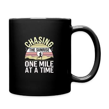 Sunrise Runner Early Morning Fitness Dawn Running - Full Colour Mug - black - Right