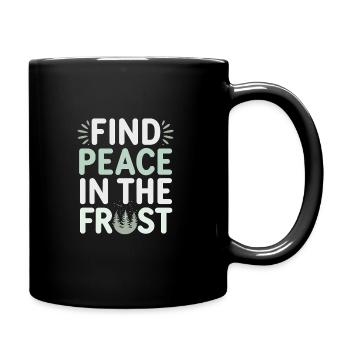 Winter Camper Snow Camping Adventure - Full Colour Mug - black - Right