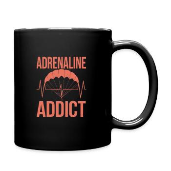 Skydiving Beginners Adventure Nerves - Full Colour Mug - black - Right
