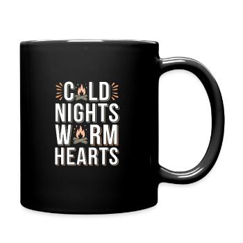 Winter Camper Snow Camping Adventure - Full Colour Mug - black - Right