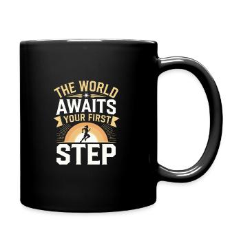 Sunrise Runner Early Morning Fitness Dawn Running - Full Colour Mug - black - Right