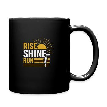 Sunrise Runner Early Morning Fitness Dawn Running - Full Colour Mug - black - Right